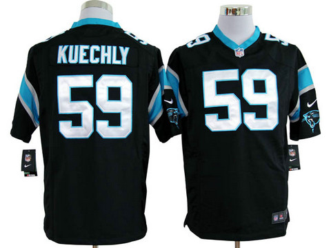 South Carolina Panthers 59 Kuechly Black Game Nike NFL Jerseys
